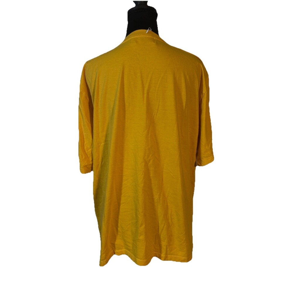 Walt Disney World Men L/XL Mickey Mouse All Over Print Tee Shirt Yellow NWOT - Picture 7 of 9